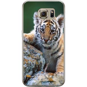 Samsung Galaxy S6 Transparent Mobilskal Tiger
