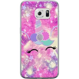 Samsung Galaxy S6 edge Transparent Mobilskal Glad Enhörning