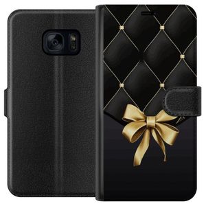 Samsung Galaxy S7 Svart Plånboksfodral Elegant Rosett