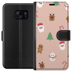 Samsung Galaxy S7 Svart Plånboksfodral Klassisk Julfest