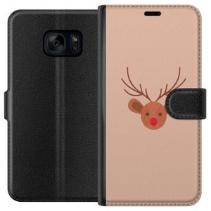 Samsung Galaxy S7 Svart Plånboksfodral Ren Julkänsla