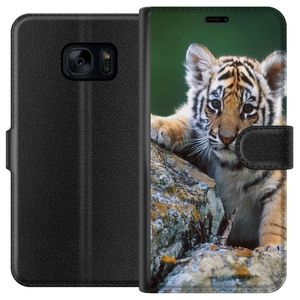 Samsung Galaxy S7 Sort Tegnebogsetui Tiger