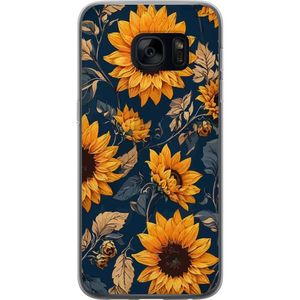 Samsung Galaxy S7 Läpinäkyvä Puhelinkotelo Solrosor