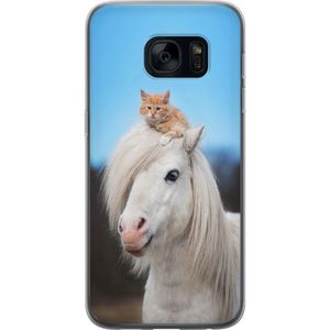 Samsung Galaxy S7 Läpinäkyvä Puhelinkotelo Katt och Häst