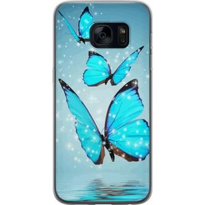 Samsung Galaxy S7 Läpinäkyvä Puhelinkotelo Magiska Fjärilar