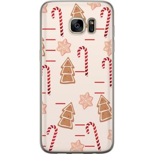Samsung Galaxy S7 edge Transparent Mobilskal Julens Godisglädje