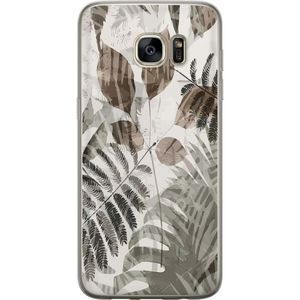 Samsung Galaxy S7 edge Transparent Mobilskal Skogens löv