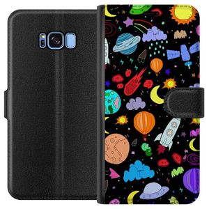 Samsung Galaxy S8 Svart Plånboksfodral Rymden