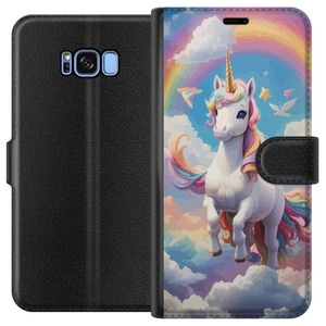 Samsung Galaxy S8 Svart Plånboksfodral Stolt Enhörnig