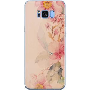 Samsung Galaxy S8 Gjennomsiktig Telefondeksel Färgsprakande Blommor