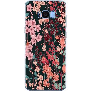 Samsung Galaxy S8 Transparent Mobilskal Blommor