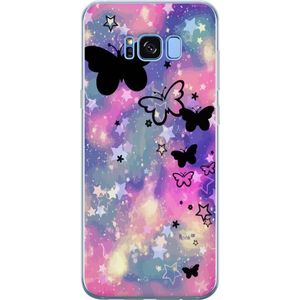 Samsung Galaxy S8 Transparent Mobilskal Flygande fjärillar