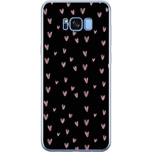 Samsung Galaxy S8+ Transparent Mobilskal Små Kärleksymboler