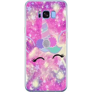 Samsung Galaxy S8+ Transparent Mobilskal Glad Enhörning