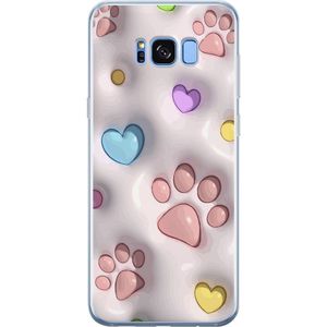 Samsung Galaxy S8+ Transparent Mobilskal Fluffiga Tassar