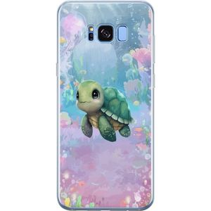 Samsung Galaxy S8+ Transparent Mobilskal Simmande Sköldpadda