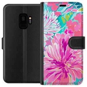 Samsung Galaxy S9 Sort Lommebokdeksel Blomsterbukett