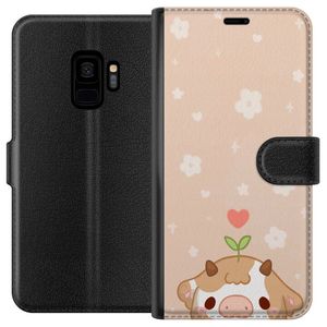 Samsung Galaxy S9 Sort Lommebokdeksel Gullunge