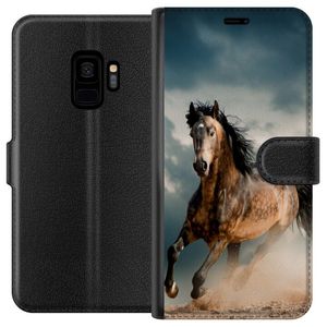 Samsung Galaxy S9 Musta Lompakkokotelo Springande Häst