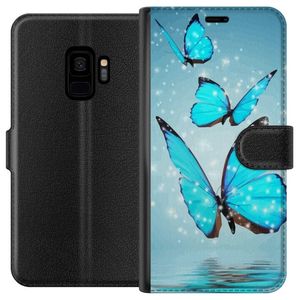 Samsung Galaxy S9 Svart Plånboksfodral Magiska Fjärilar