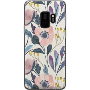 Samsung Galaxy S9 Gjennomsiktig Telefondeksel Blomsterglädje