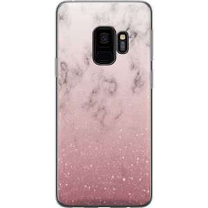 Samsung Galaxy S9 Läpinäkyvä Puhelinkotelo Glitter och marmor