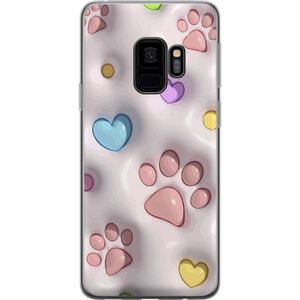 Samsung Galaxy S9 Läpinäkyvä Puhelinkotelo Fluffiga Tassar