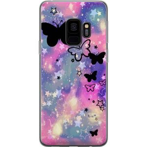Samsung Galaxy S9 Läpinäkyvä Puhelinkotelo Flygande fjärillar