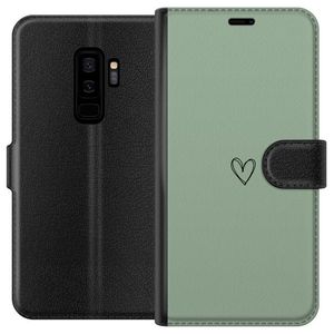 Samsung Galaxy S9+ Svart Plånboksfodral Hjärta