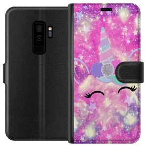 Samsung Galaxy S9+ Svart Plånboksfodral Glad Enhörning