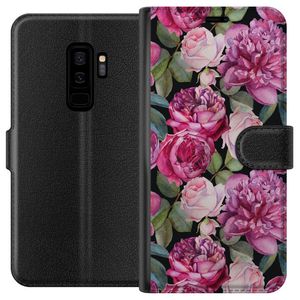 Samsung Galaxy S9+ Svart Plånboksfodral Rosor