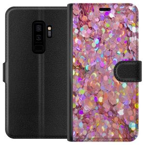Samsung Galaxy S9+ Svart Plånboksfodral Glitter