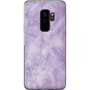 Samsung Galaxy S9+ Gjennomsiktig Telefondeksel Lila marmor
