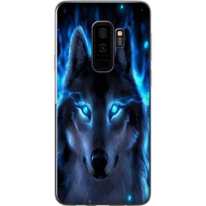 Samsung Galaxy S9+ Gjennomsiktig Telefondeksel Blå Varg