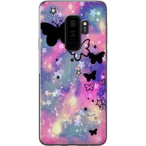 Samsung Galaxy S9+ Gjennomsiktig Telefondeksel Flygande fjärillar