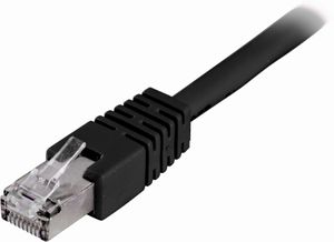 Cat6 patchkabel 0,5m F/UTP Delta-certifierad LSZH svart