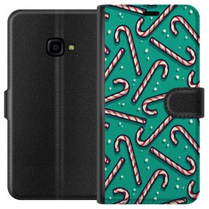 Samsung Galaxy Xcover 4 Musta Lompakkokotelo Polkagris Mönster