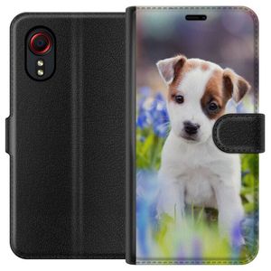 Samsung Galaxy Xcover 5 Svart Plånboksfodral Hundvalp