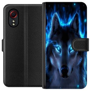 Samsung Galaxy Xcover 5 Svart Plånboksfodral Blå Varg