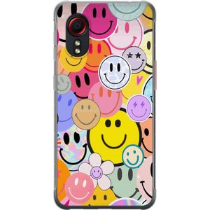 Samsung Galaxy Xcover 5 Transparent Mobilskal Leende Ansikten