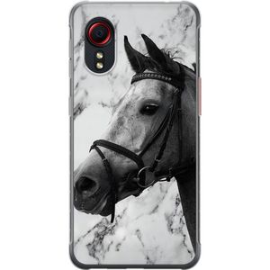 Samsung Galaxy Xcover 5 Transparent Mobilskal Marmor med häst