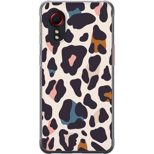 Samsung Galaxy Xcover 5 Transparent Mobilskal Leopardmönster
