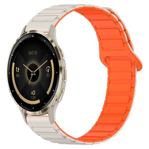 Garmin Venu 3S/2S etc. Silikonklokkerem – Beige/Oransje
