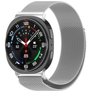 Samsung Galaxy Watch8/Watch8 Classic -kellon ranneke ruostumatonta terästä – hopea