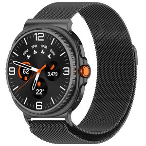 Samsung Galaxy Watch8/Watch8 Classic -kellon ranneke ruostumatonta terästä – harmaa