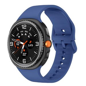 Samsung Galaxy Watch8/Watch8 Classic -kellon silikoniranneke – tummansininen