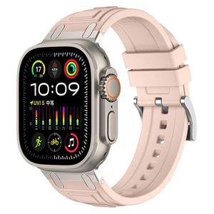 Apple Watch 49mm / 46mm / 45mm / 44mm Urrem Silikone – Beige