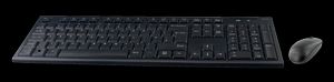 Deltaco trådløst tastatur og mus, Storbritannia – svart