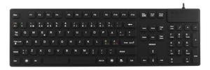 Deltaco TB-501, IP68 tastatur i silikone - Sort