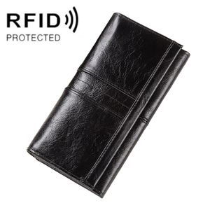 RFID-lommebok i skinn – svart